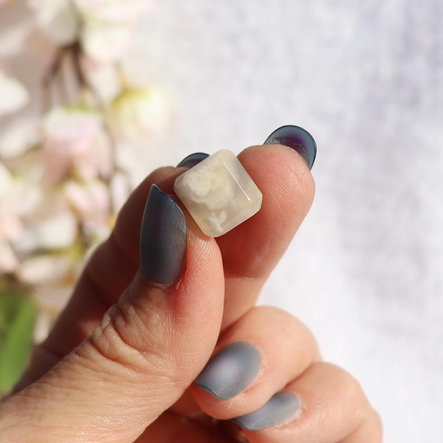 Mini Flower Agate Cubes
