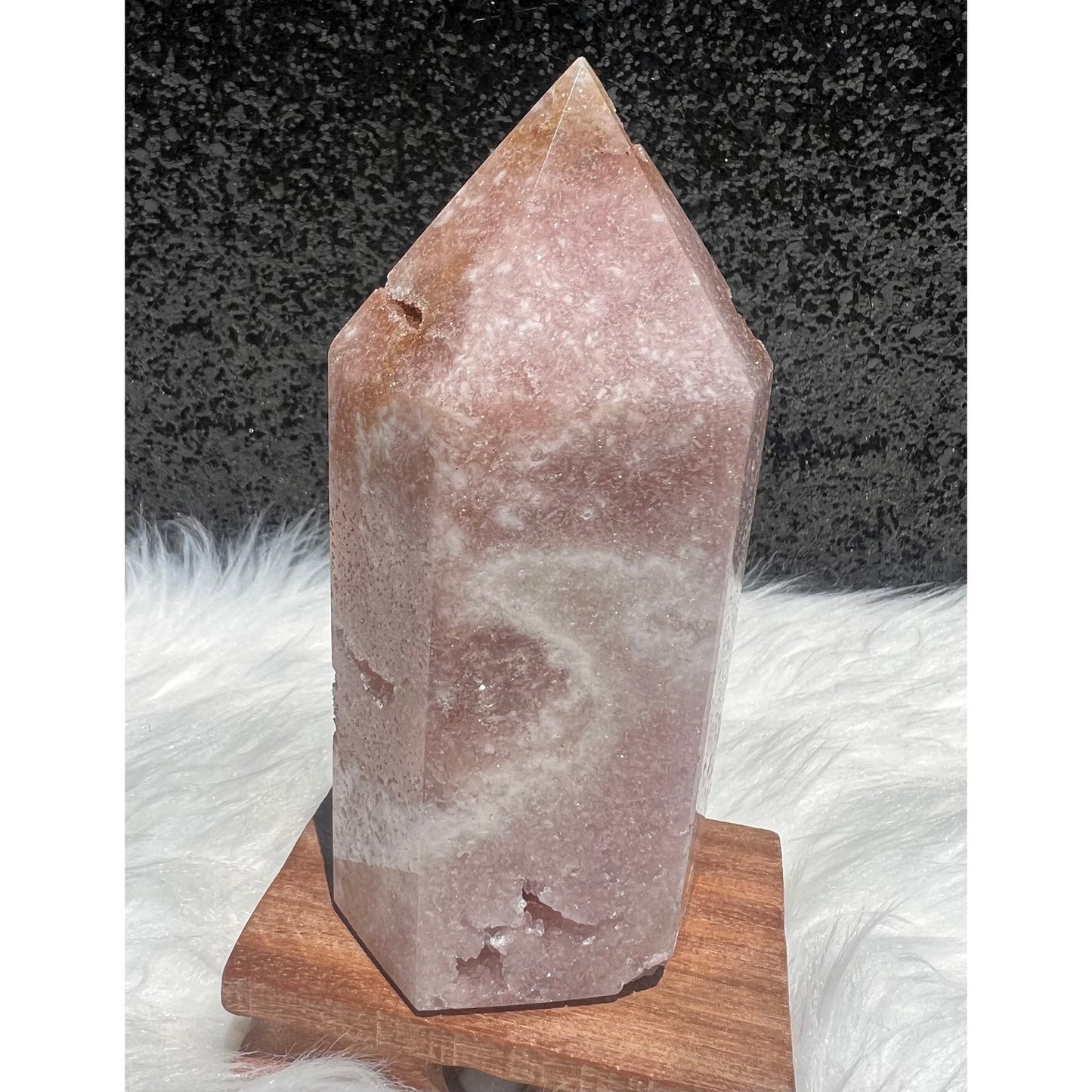 Druzy Pink Amethyst Tower / Brazil