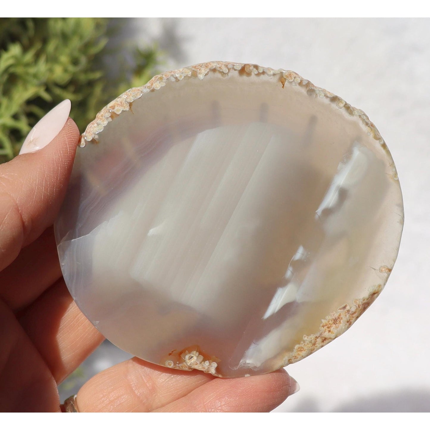 Evil Eye Protection Agate Slice, Evil Eye Crystal Decor