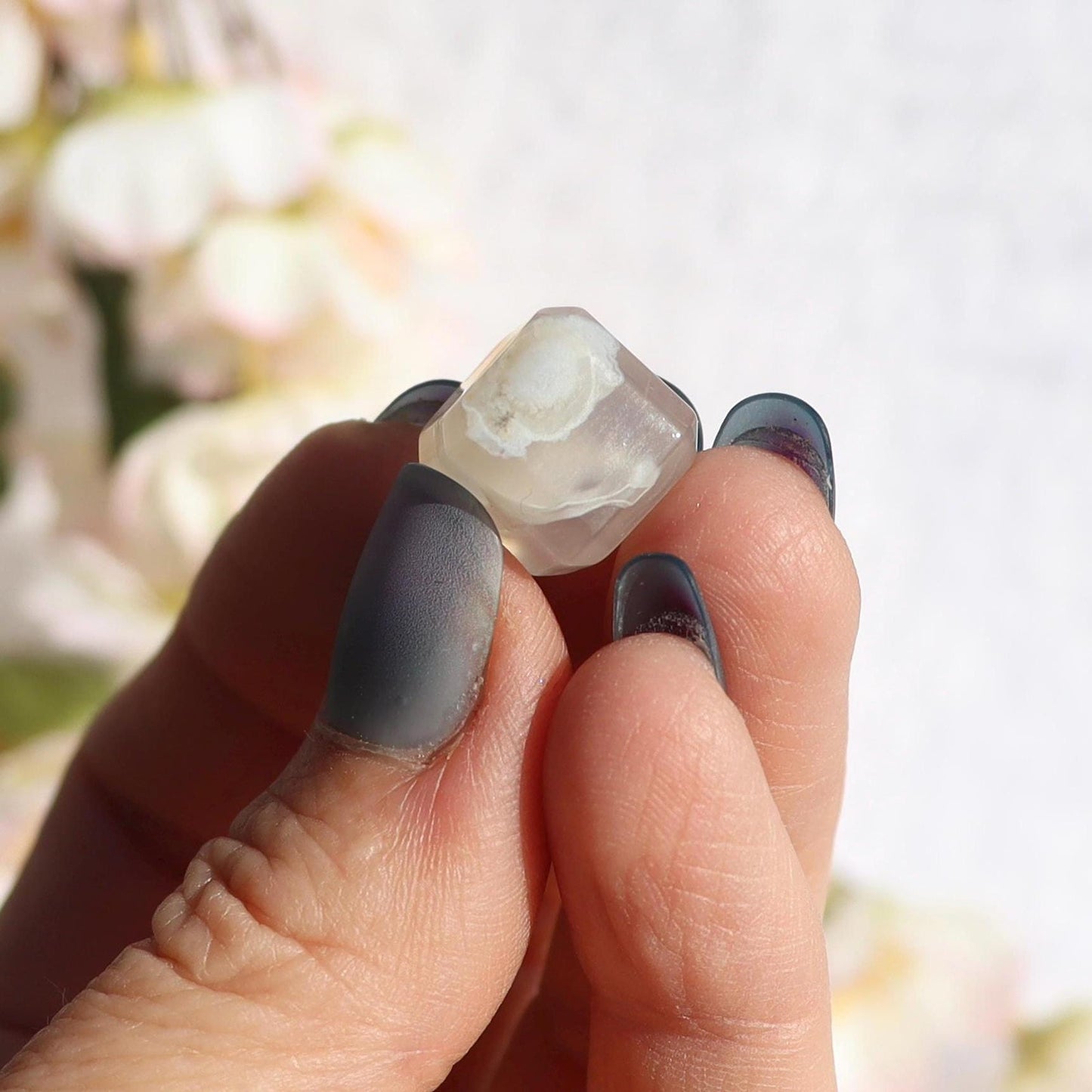 Mini Flower Agate Cubes