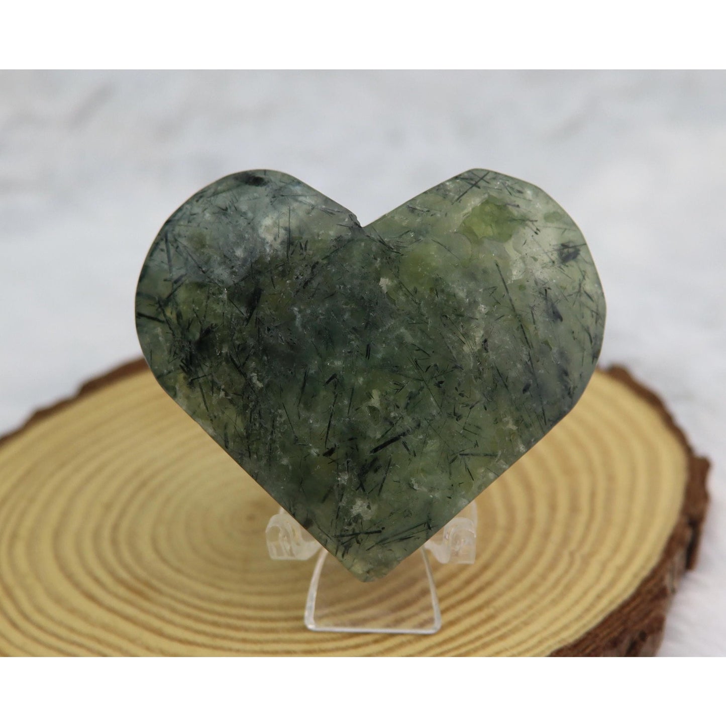 Prehnite Crystal Heart