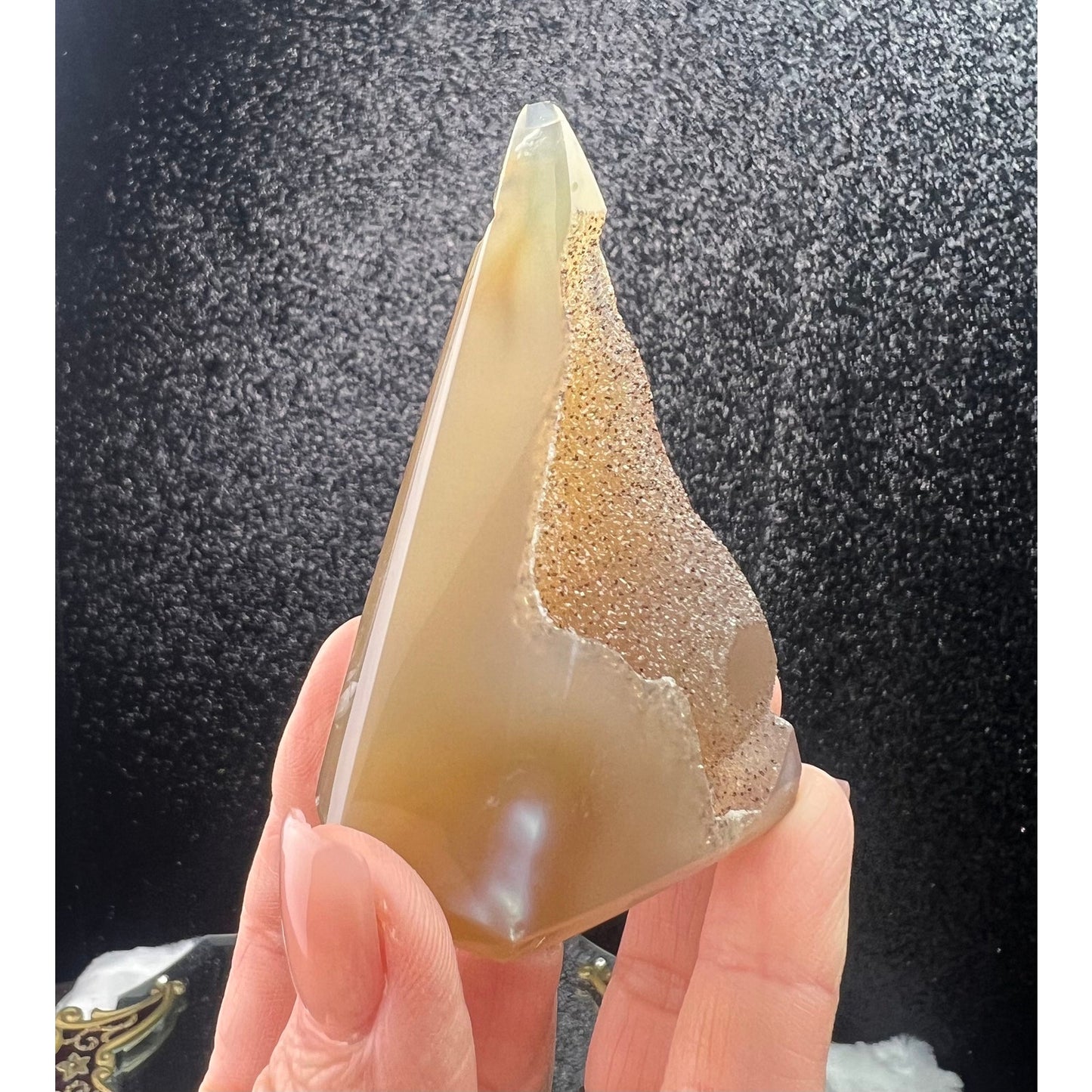Druzy Agate Point, Diamond Point, Pendulum Point