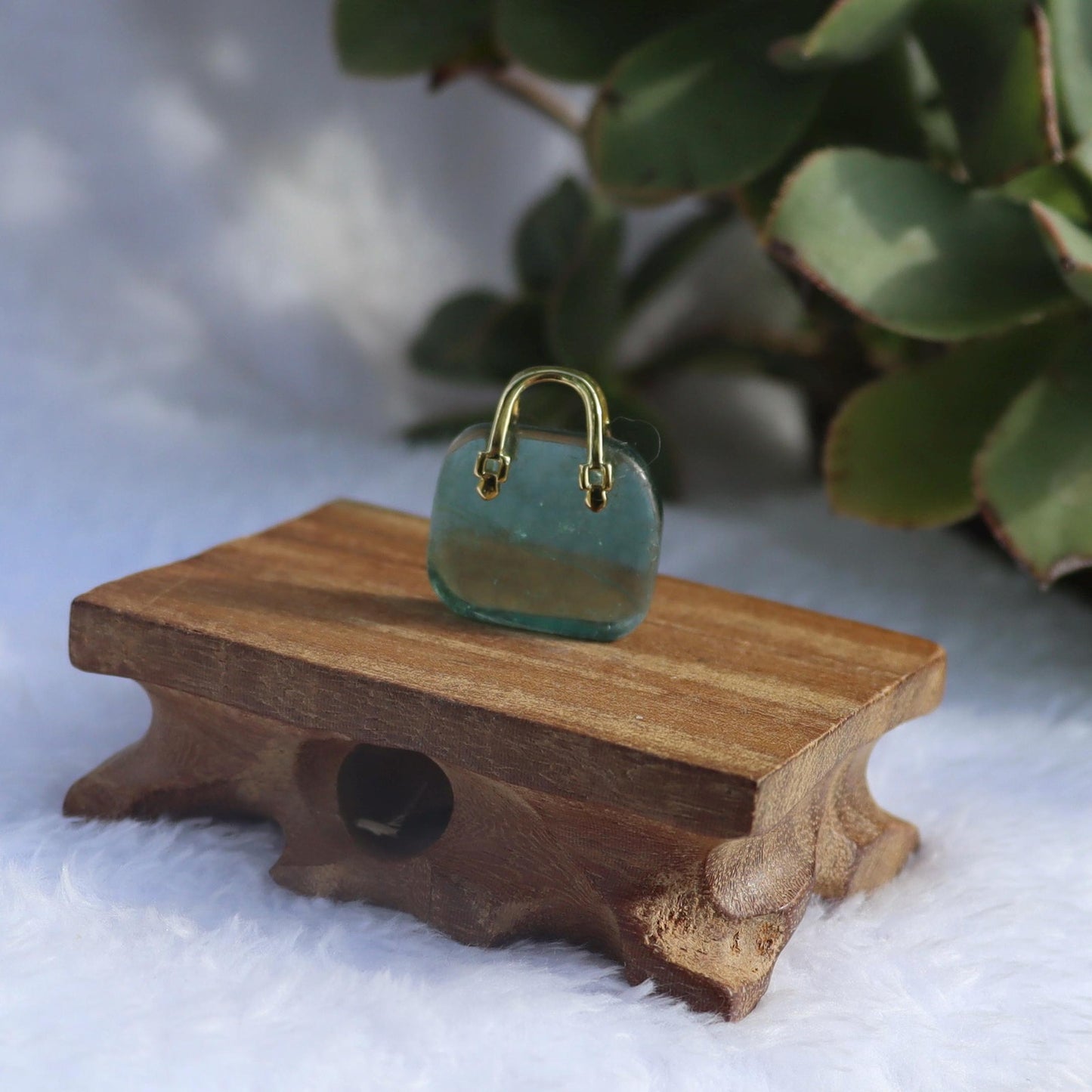 Mini Green Fluorite Handbag, Mini Green Fluorite Purse