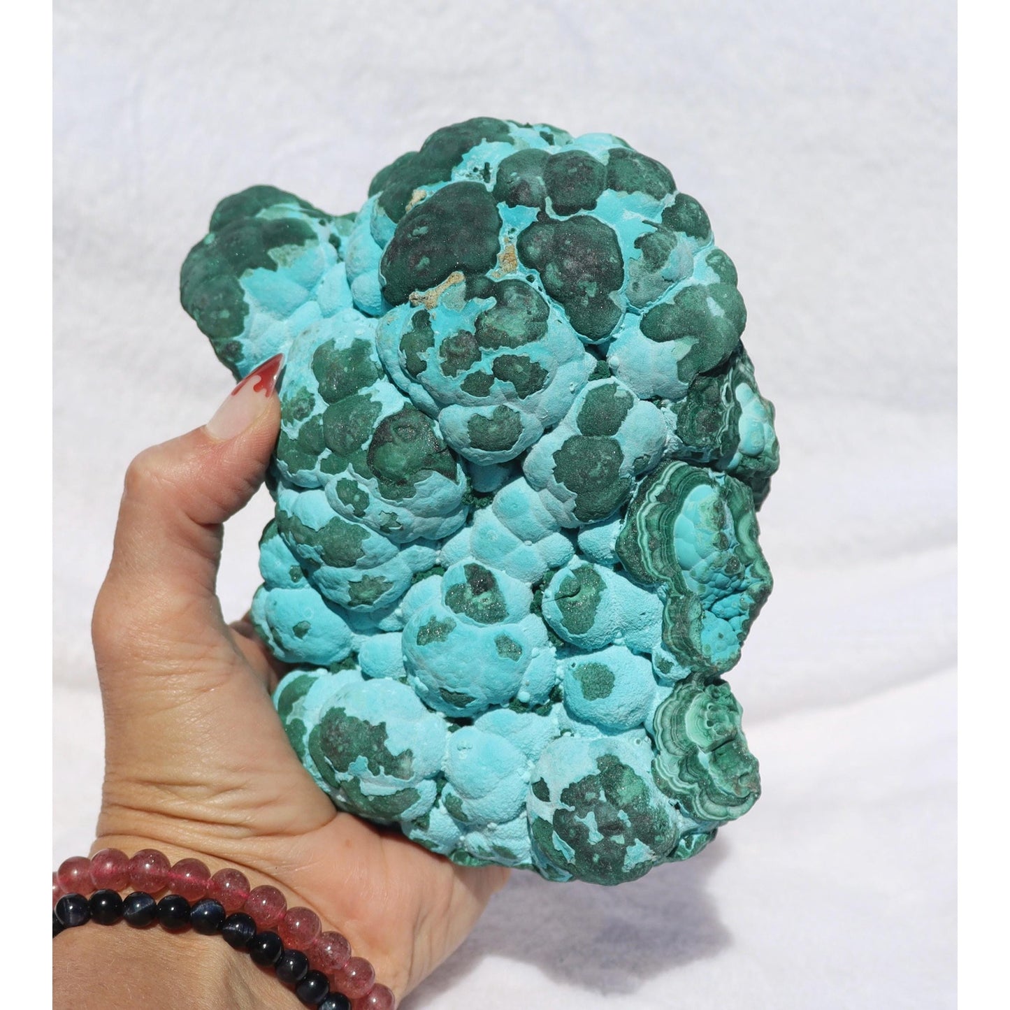 Botryoidal Chrysocolla after Malachite Specimen, Malacholla