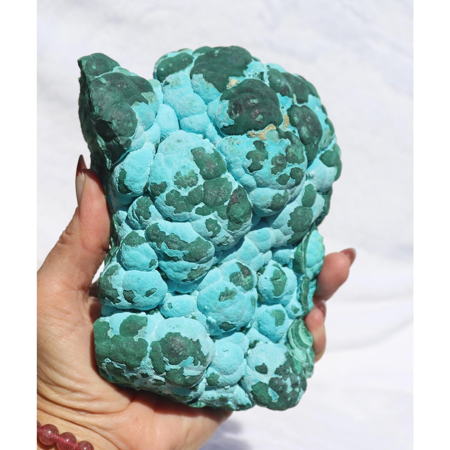Botryoidal Chrysocolla after Malachite Specimen, Malacholla