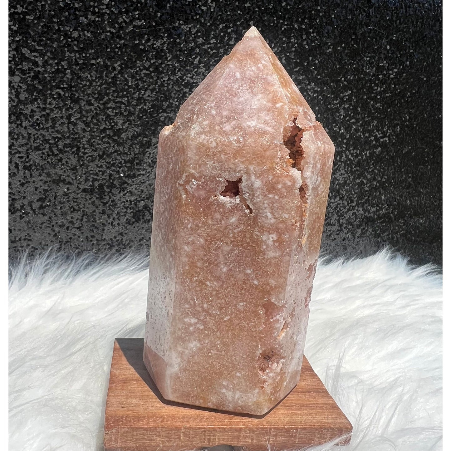Druzy Pink Amethyst Tower / Brazil