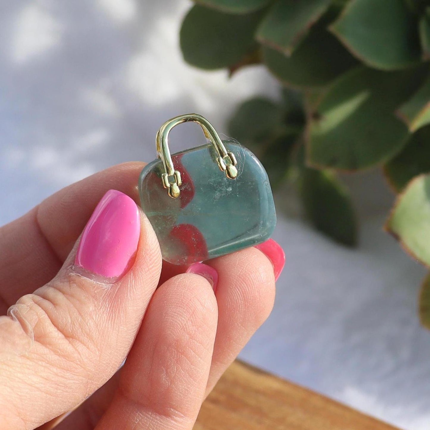 Mini Green Fluorite Handbag, Mini Green Fluorite Purse