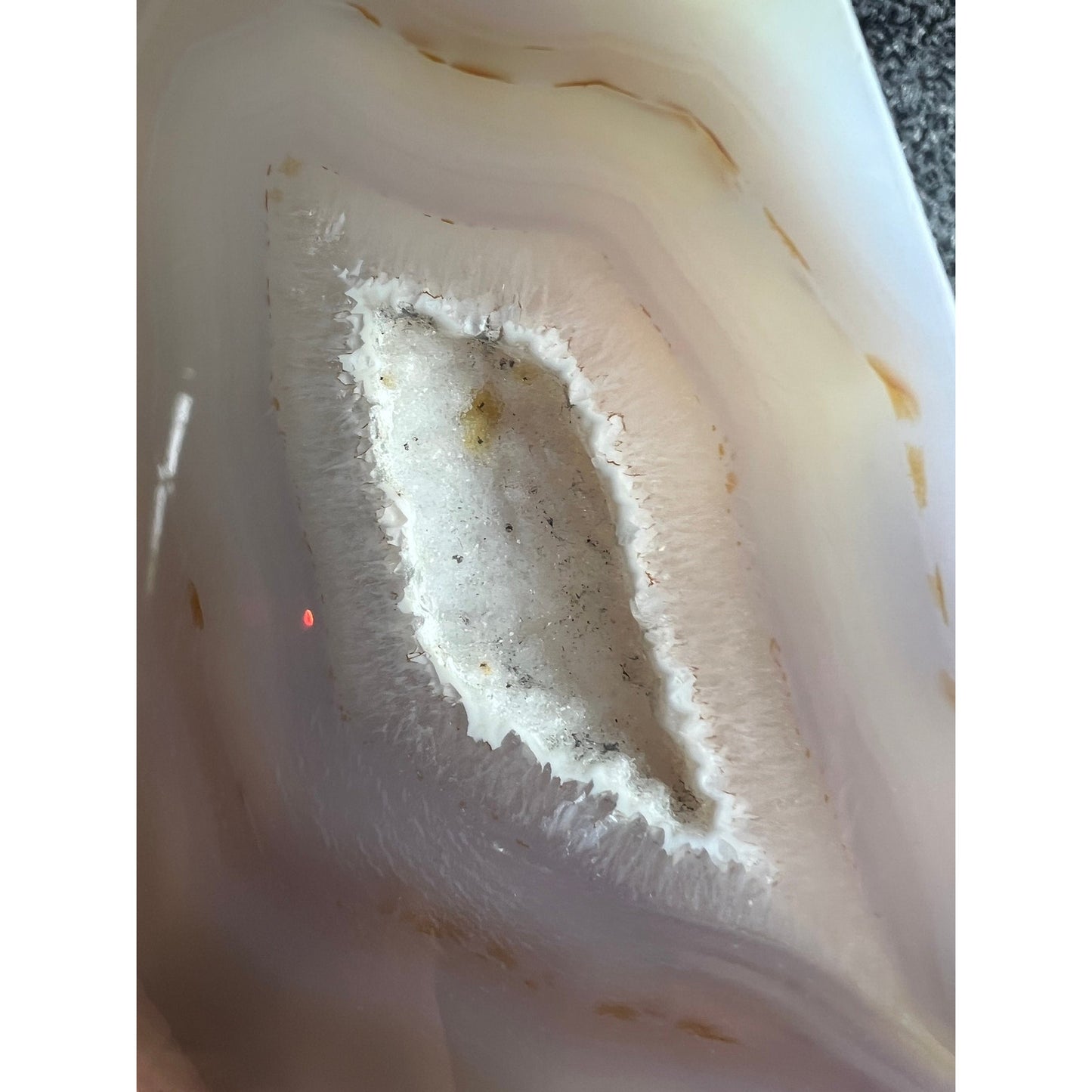 Druzy Agate Crystal Slab Standing Obelisk