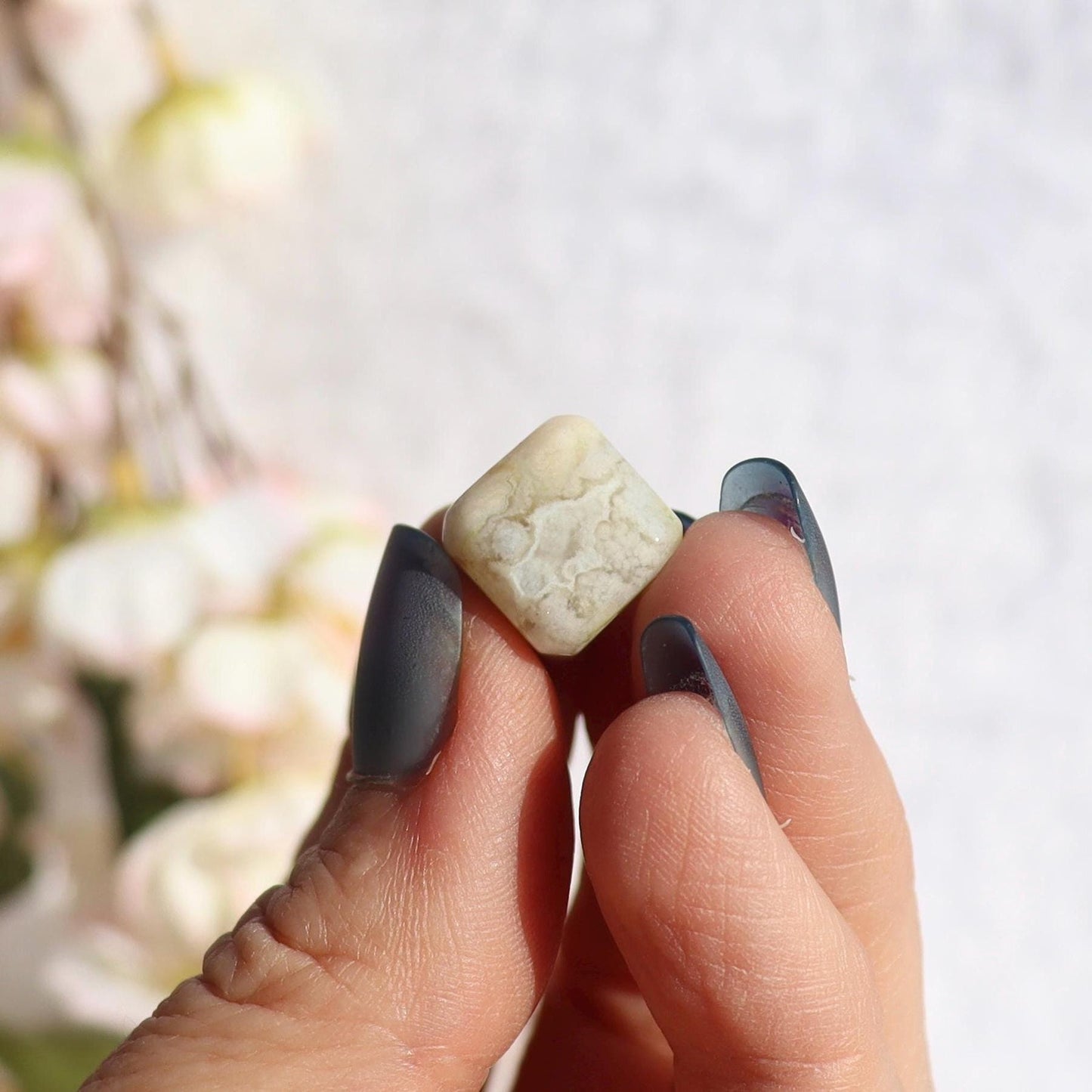 Mini Flower Agate Cubes