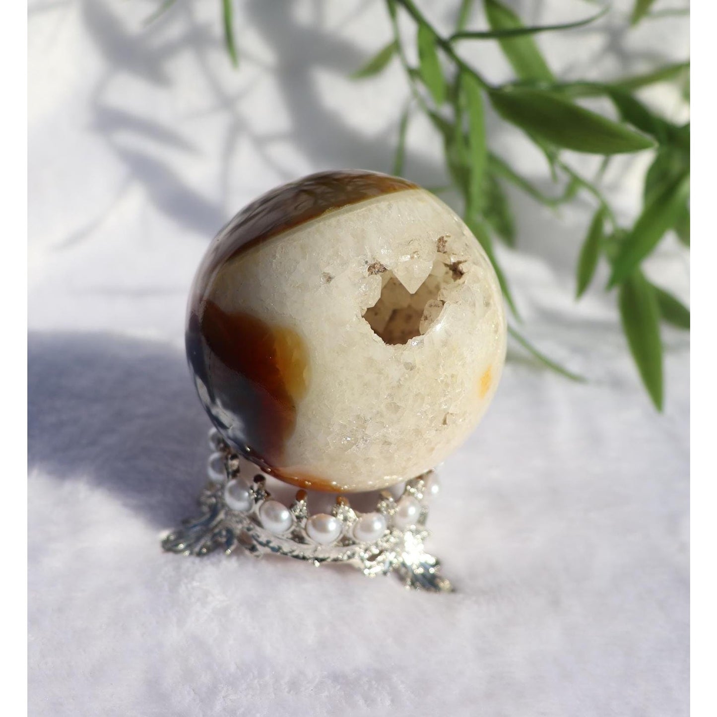 Carnelian Crystal Sphere from Madagascar