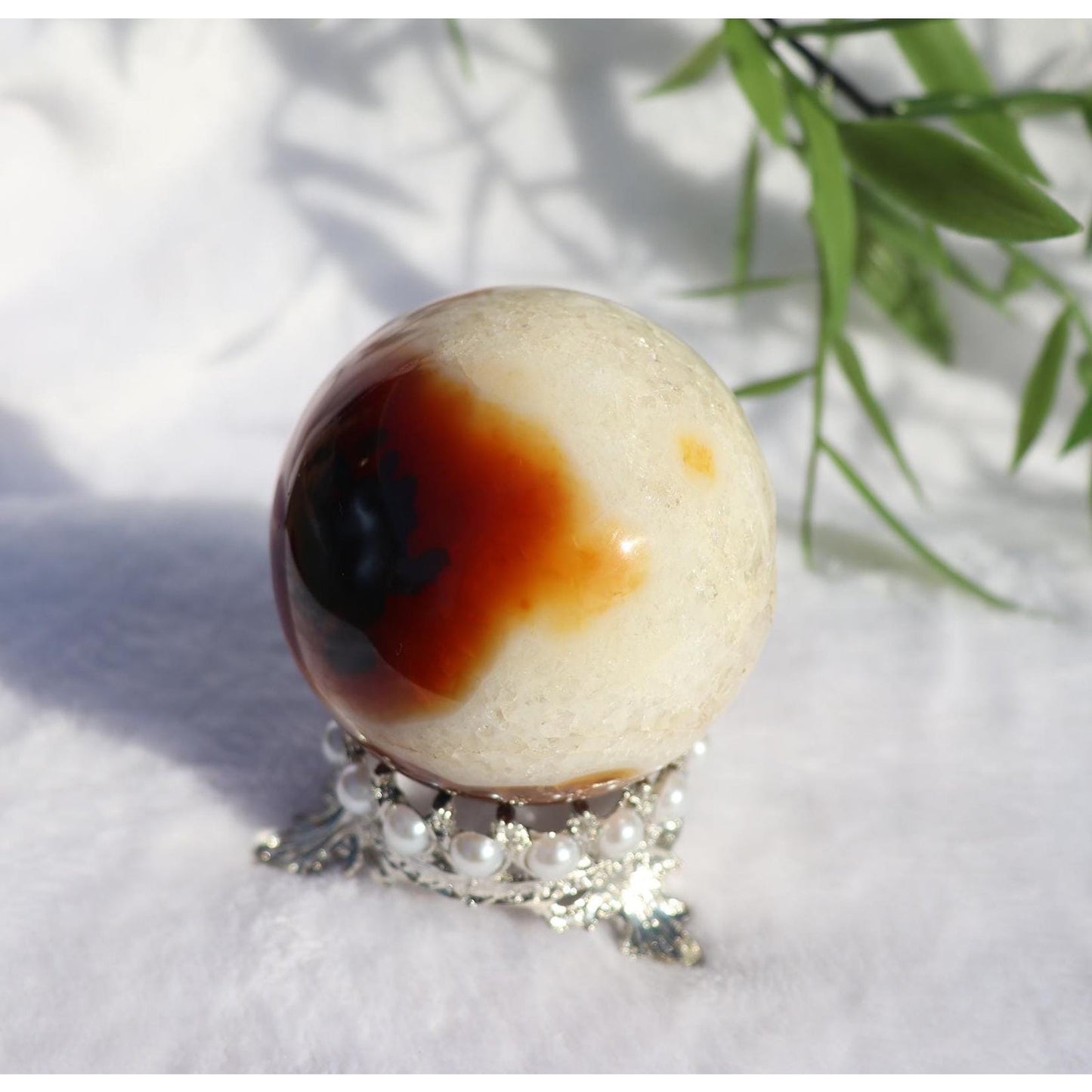 Carnelian Crystal Sphere from Madagascar