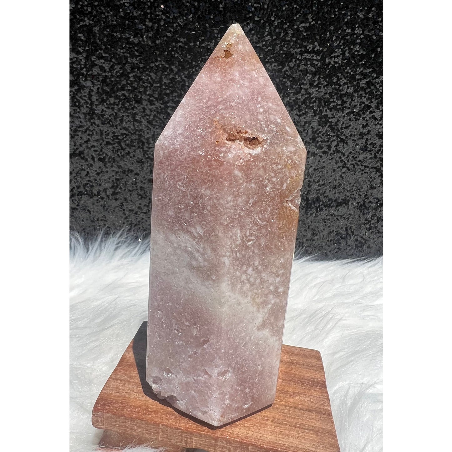 Druzy Pink Amethyst Tower / Brazil