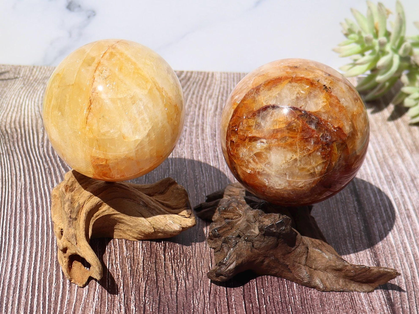 Golden Healer Quartz Sphere, Hematoid Quartz Sphere, Yellow Hematoid Quartz, Golden Healer Crystal Ball