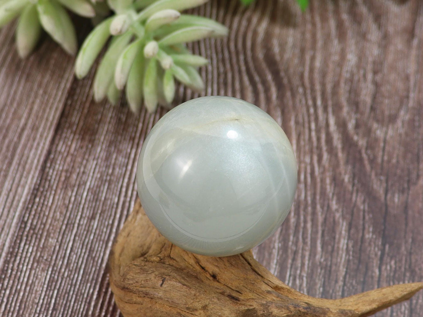Sage Green Silky Moonstone Sphere