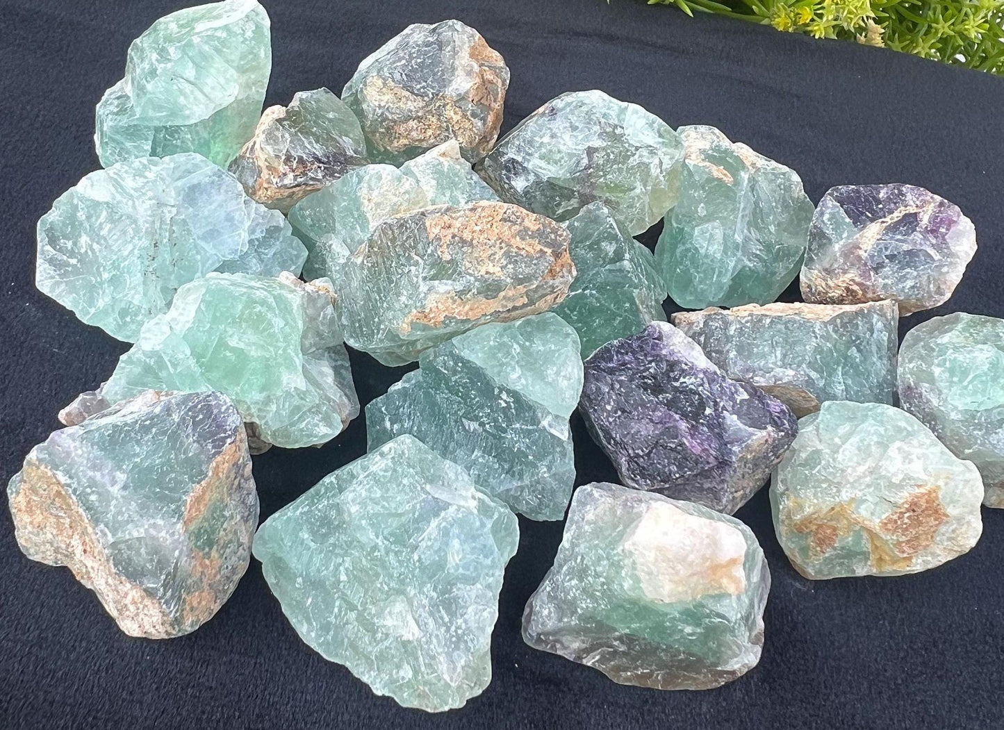 Raw Green and Purple Fluorite