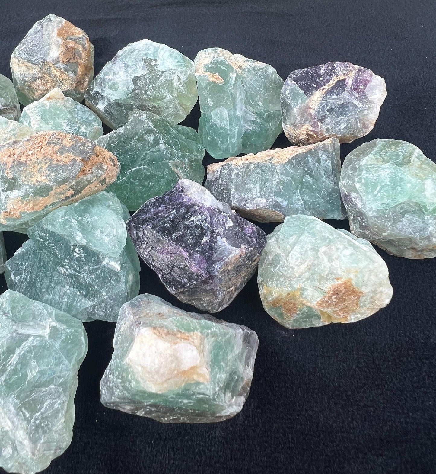 Raw Green and Purple Fluorite
