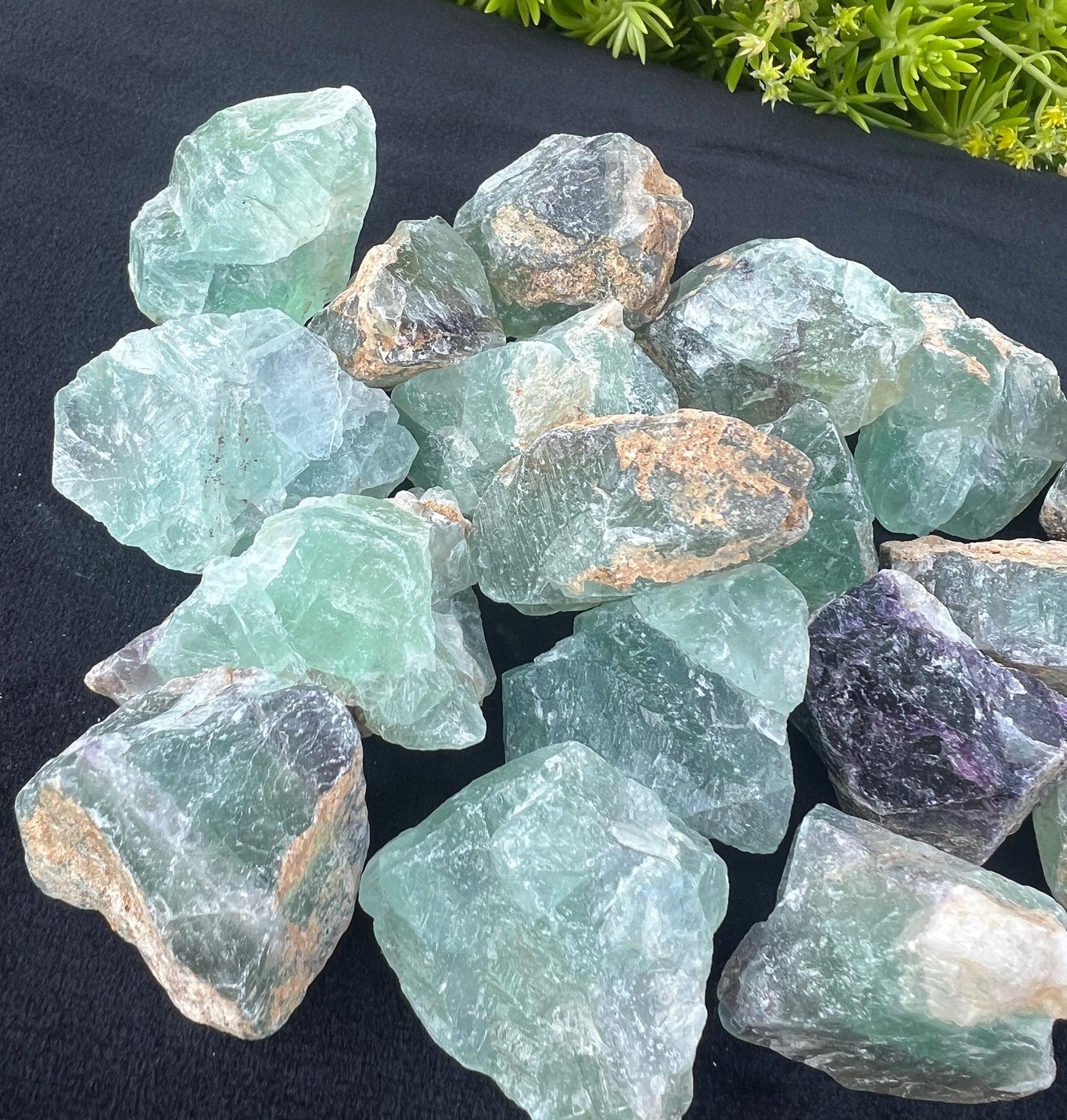 Raw Green and Purple Fluorite