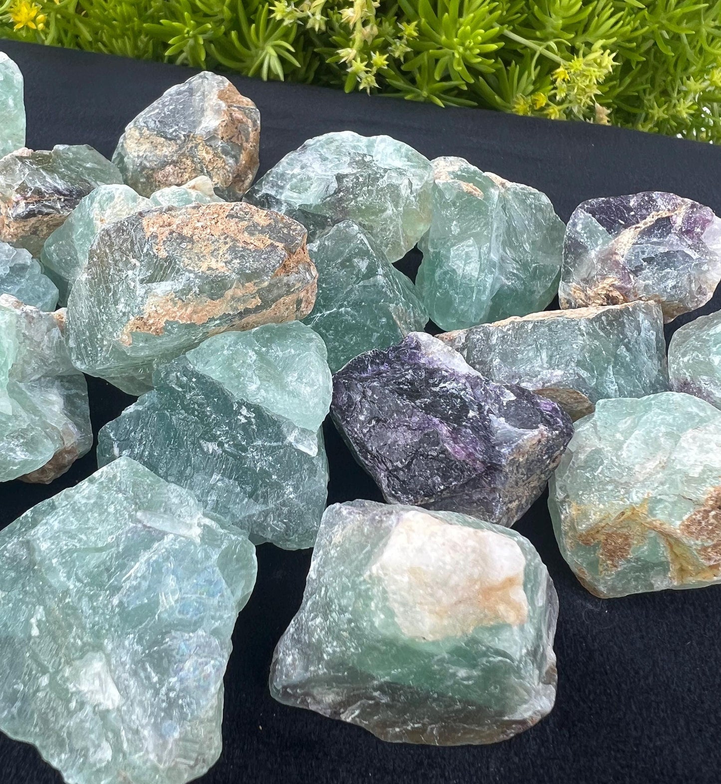 Raw Green and Purple Fluorite