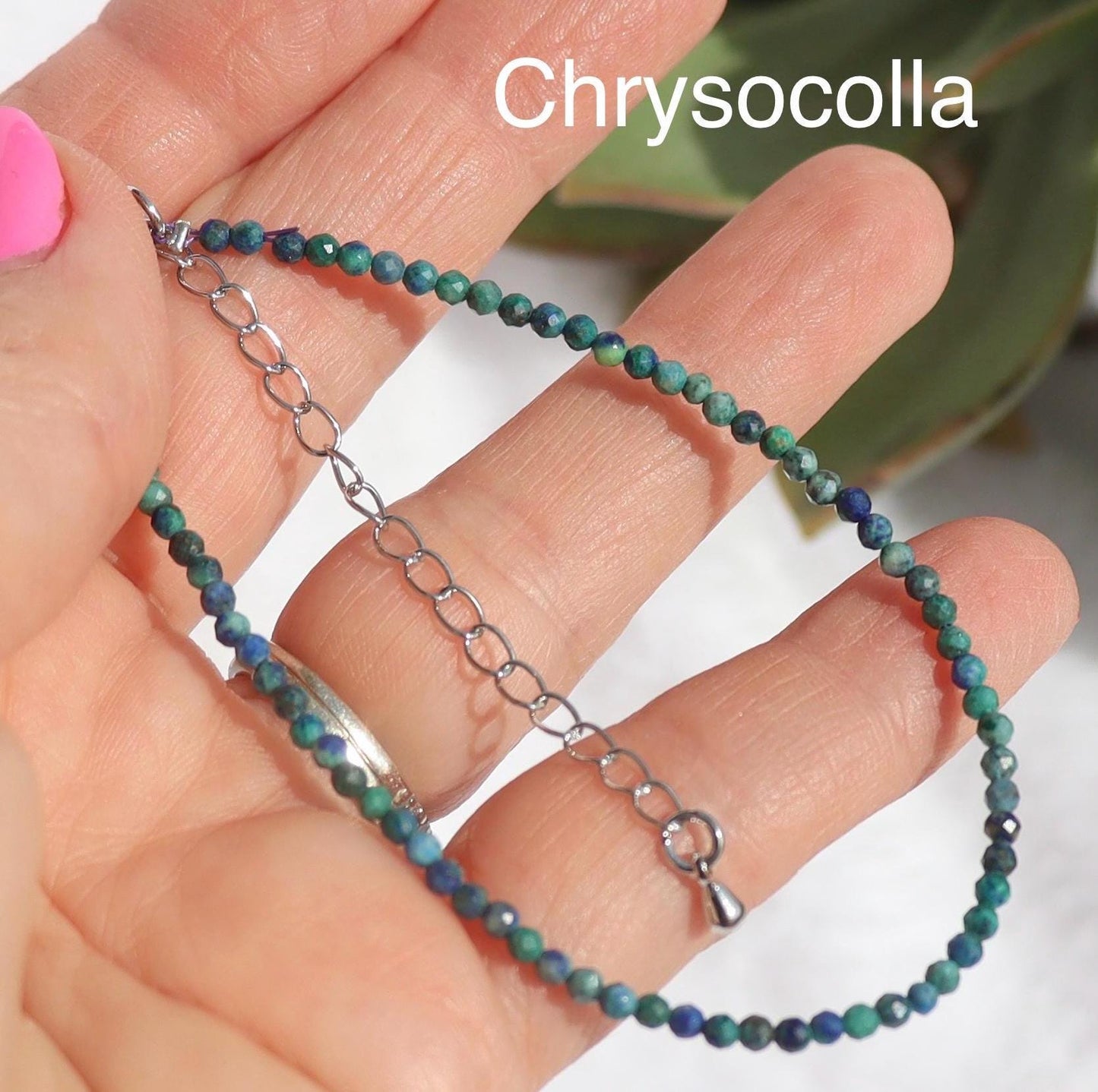 Natural Gemstone Faceted Round Beaded Adjustable Bracelets