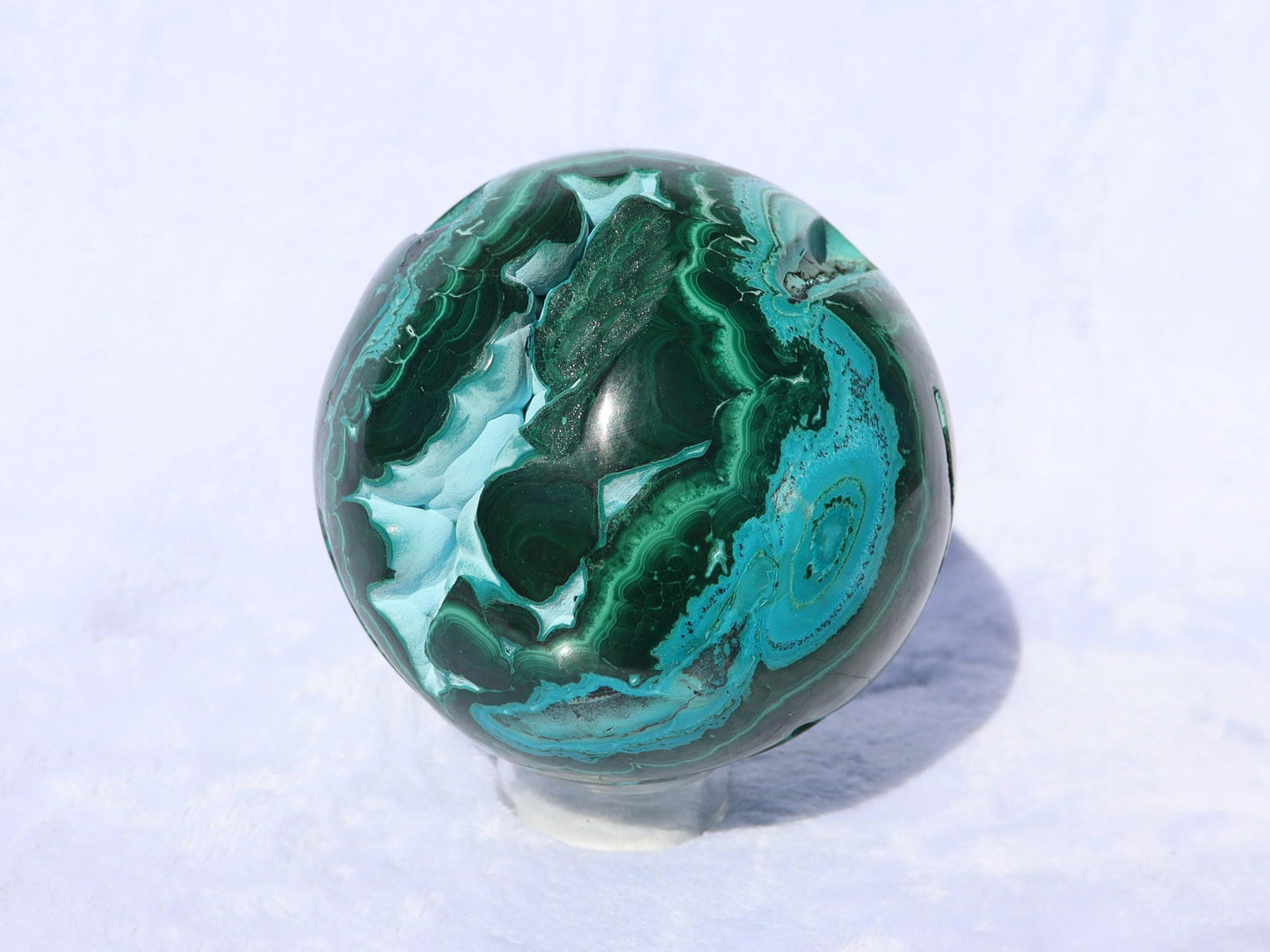 Large Chrysocolla Malachite Sphere - Chrysocolla Malachite Statement Piece