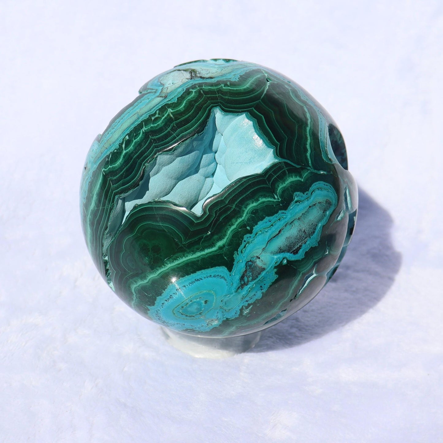 Large Chrysocolla Malachite Sphere - Chrysocolla Malachite Statement Piece