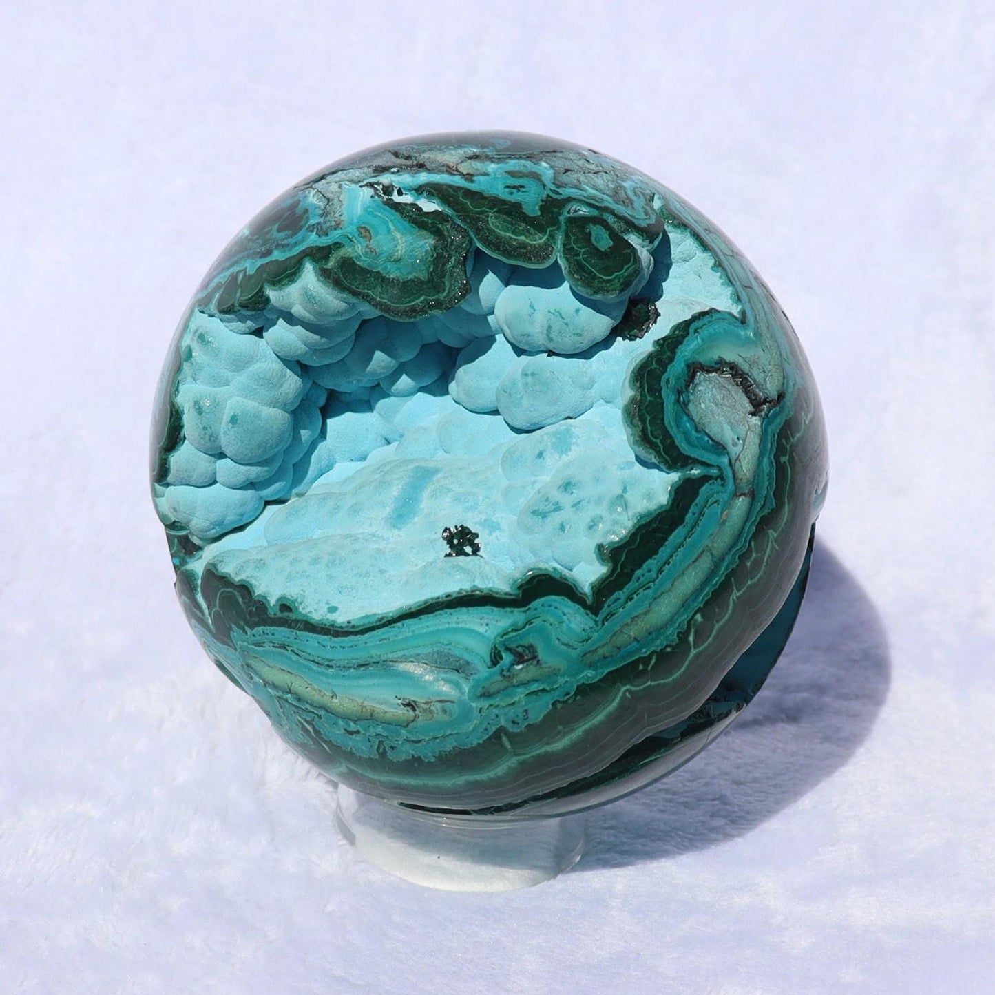 Large Chrysocolla Malachite Sphere - Chrysocolla Malachite Statement Piece
