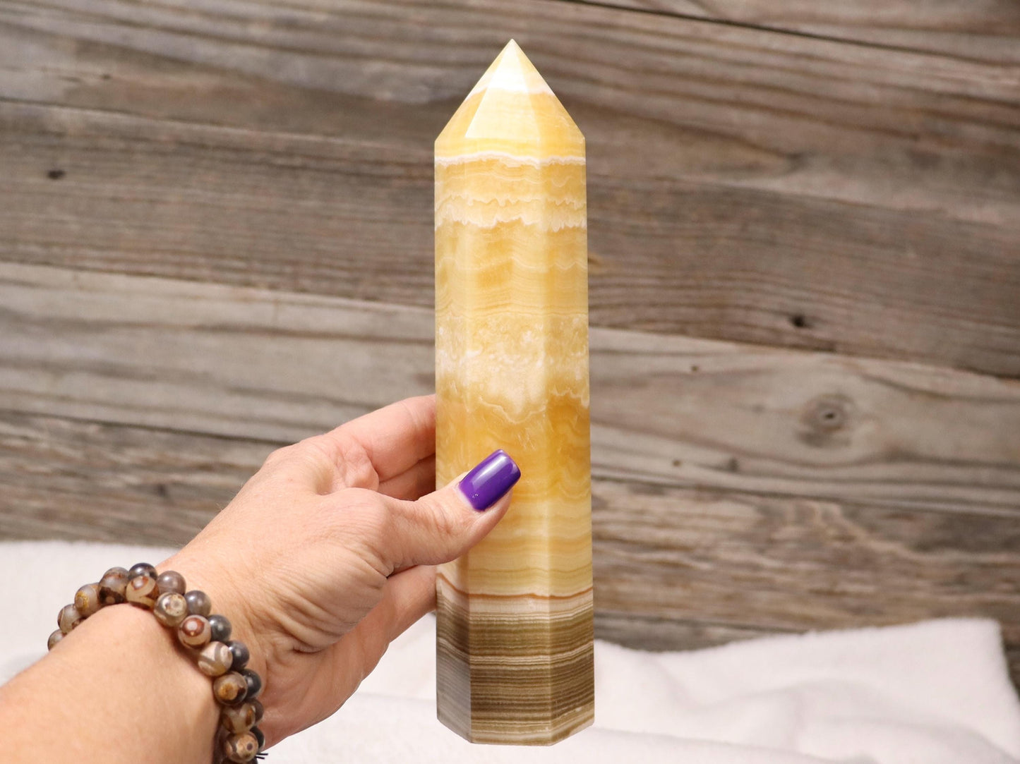 Orange Banded Calcite Tower