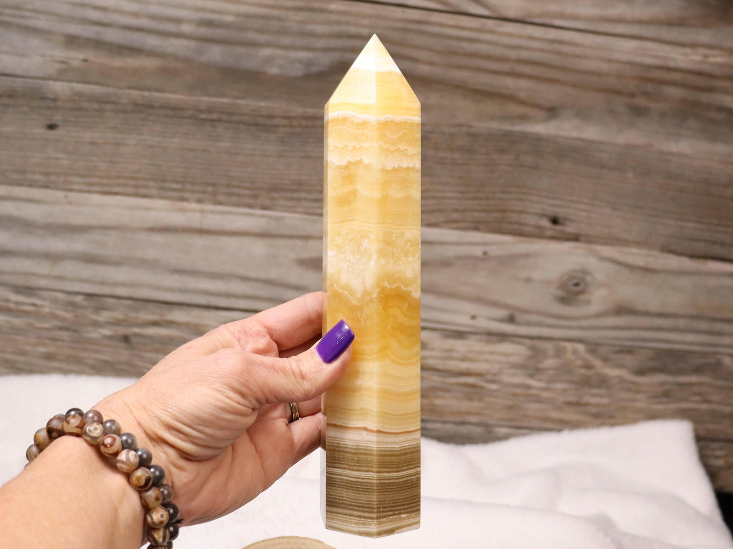 Orange Banded Calcite Tower