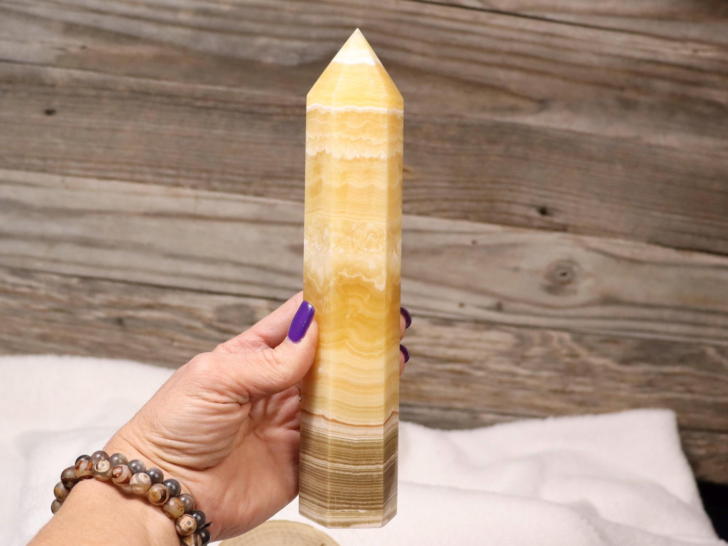 Orange Banded Calcite Tower