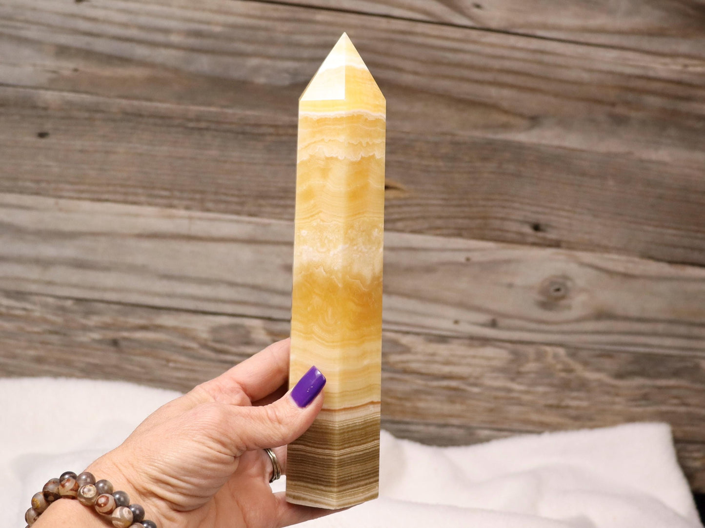 Orange Banded Calcite Tower