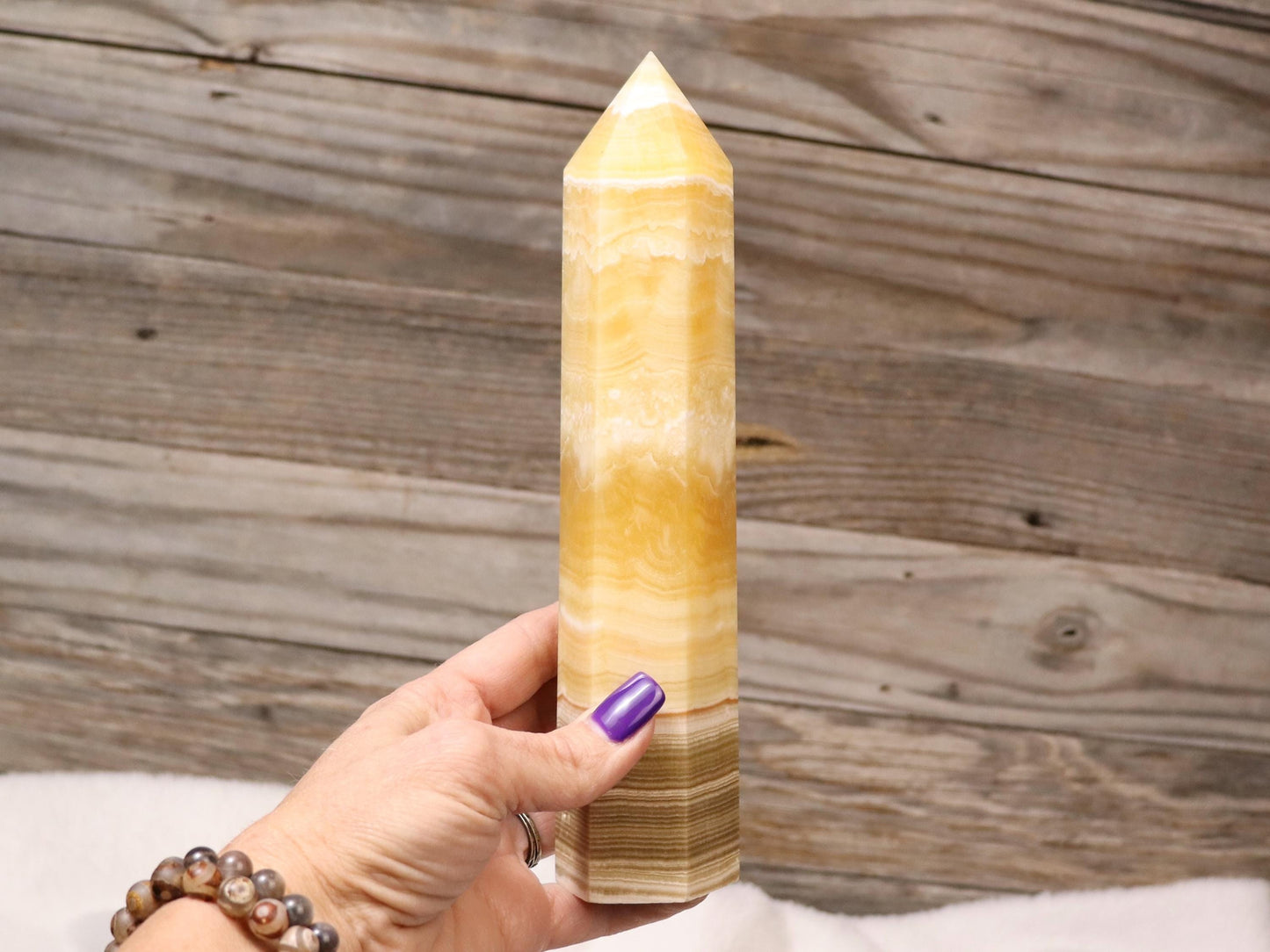 Orange Banded Calcite Tower