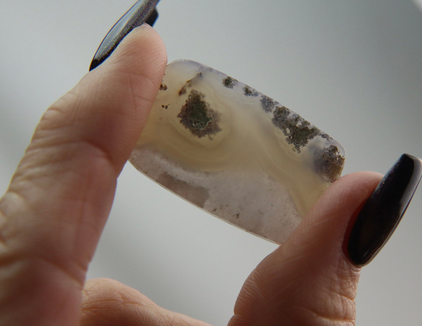 Moss Agate Crystal Cabochon, Crystal Jewelry Making