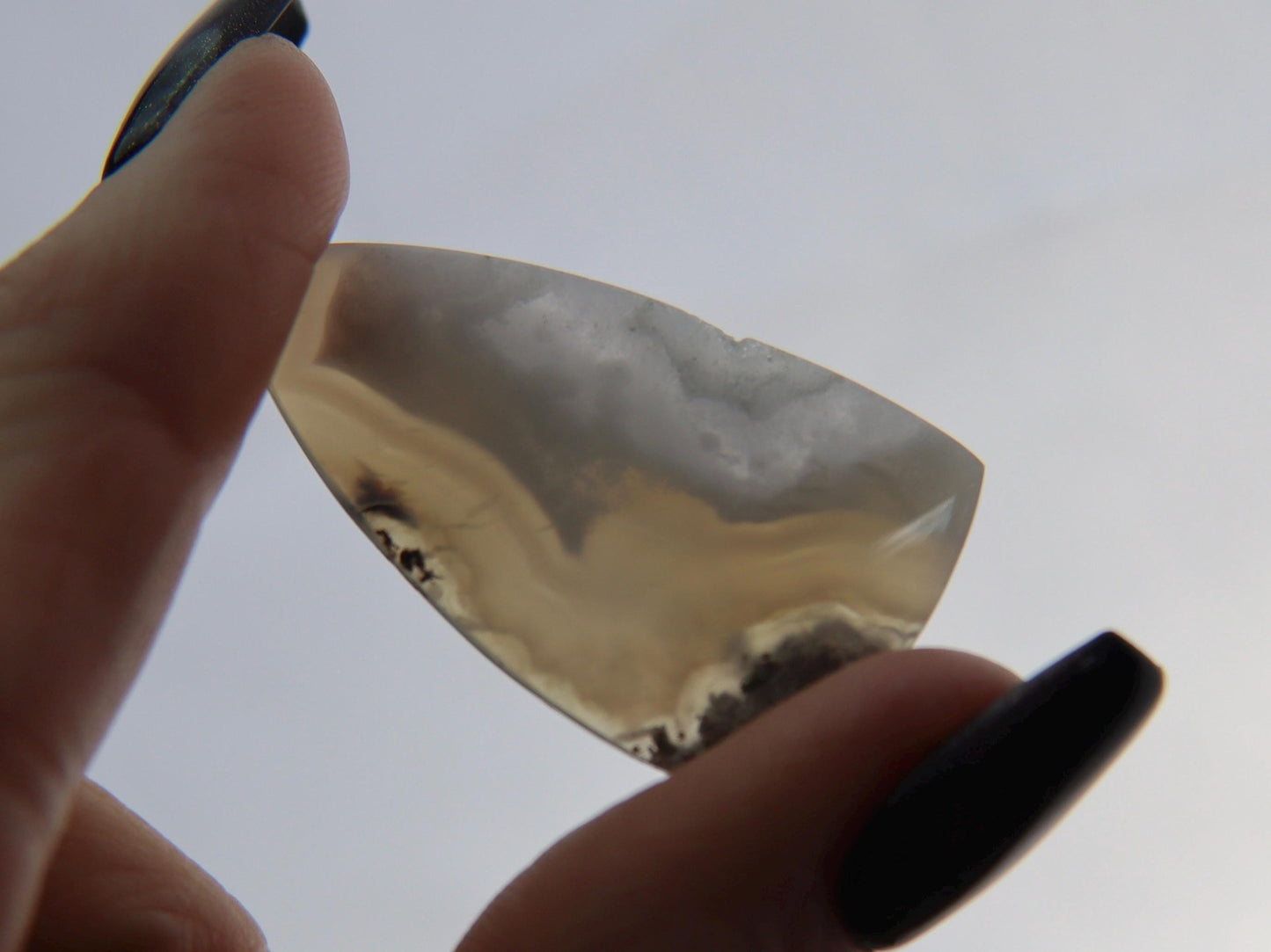 Moss Agate Crystal Cabochon: Indonesian Gemstone