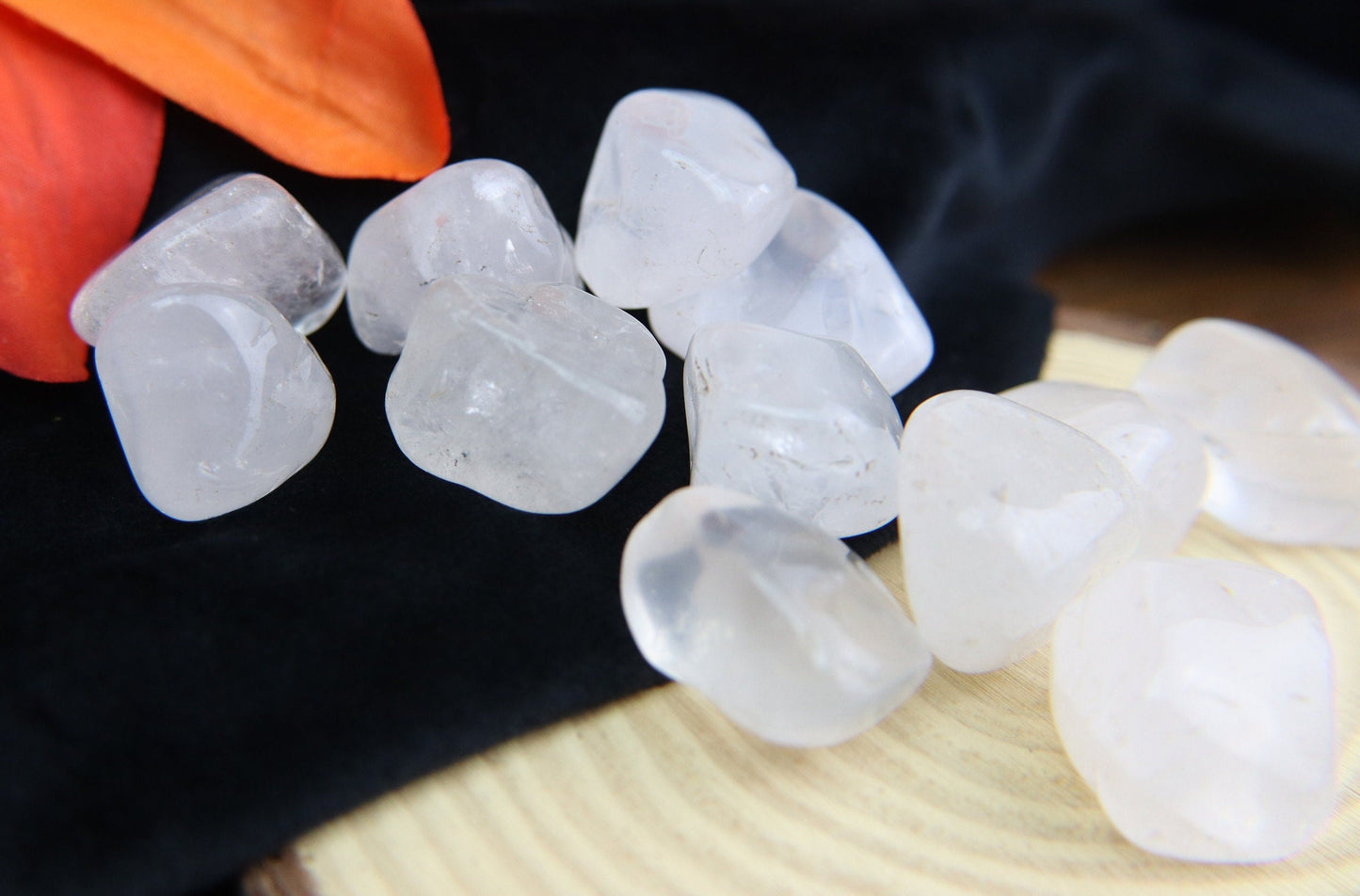 Brazilian Girasol Quartz Tumbles, Tumbled Girasol Quartz, Heart Chakra