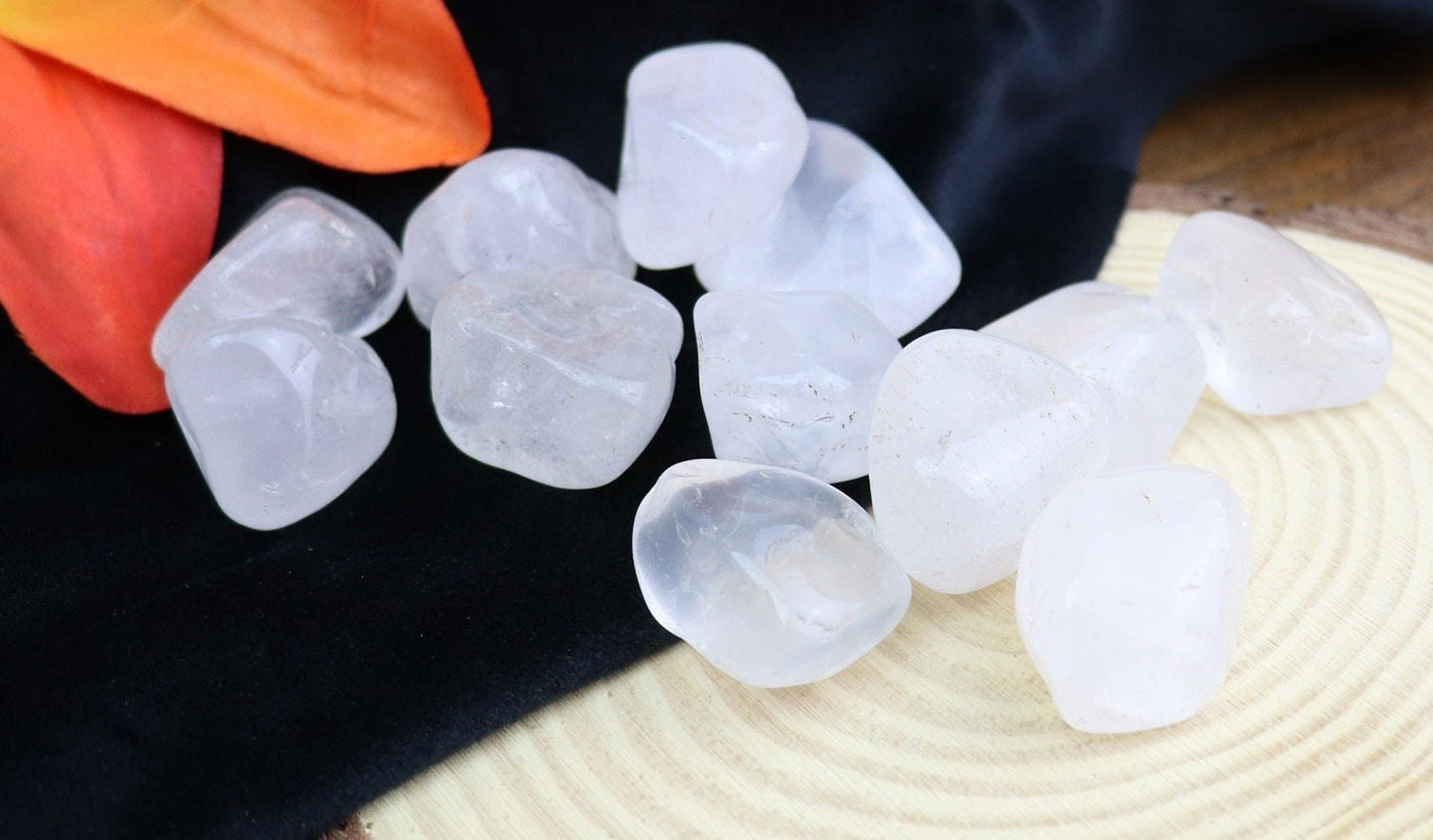 Brazilian Girasol Quartz Tumbles, Tumbled Girasol Quartz, Heart Chakra