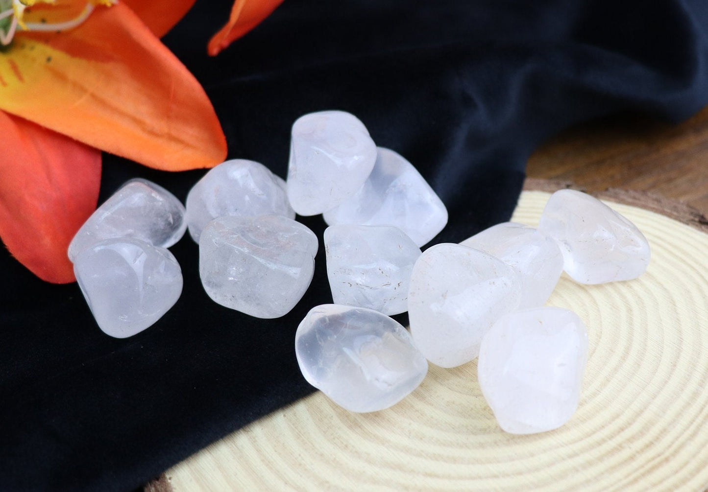 Brazilian Girasol Quartz Tumbles, Tumbled Girasol Quartz, Heart Chakra