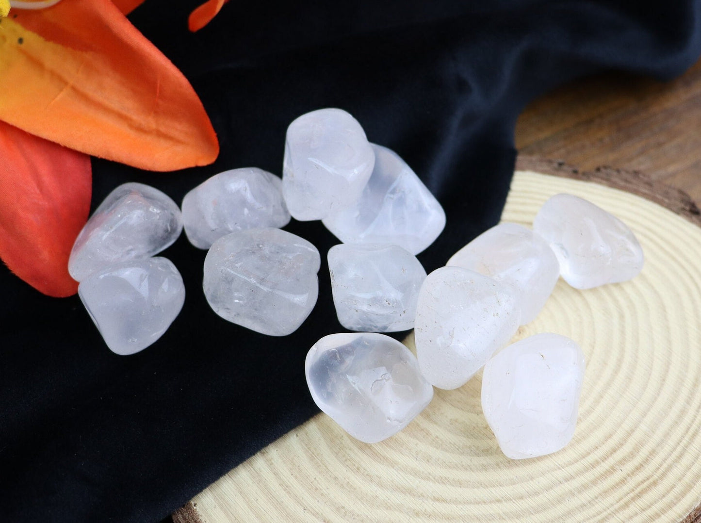 Brazilian Girasol Quartz Tumbles, Tumbled Girasol Quartz, Heart Chakra