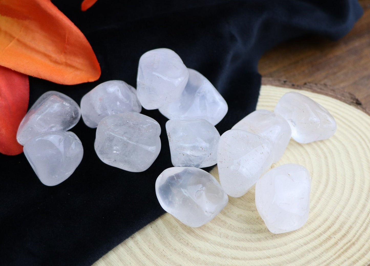 Brazilian Girasol Quartz Tumbles, Tumbled Girasol Quartz, Heart Chakra