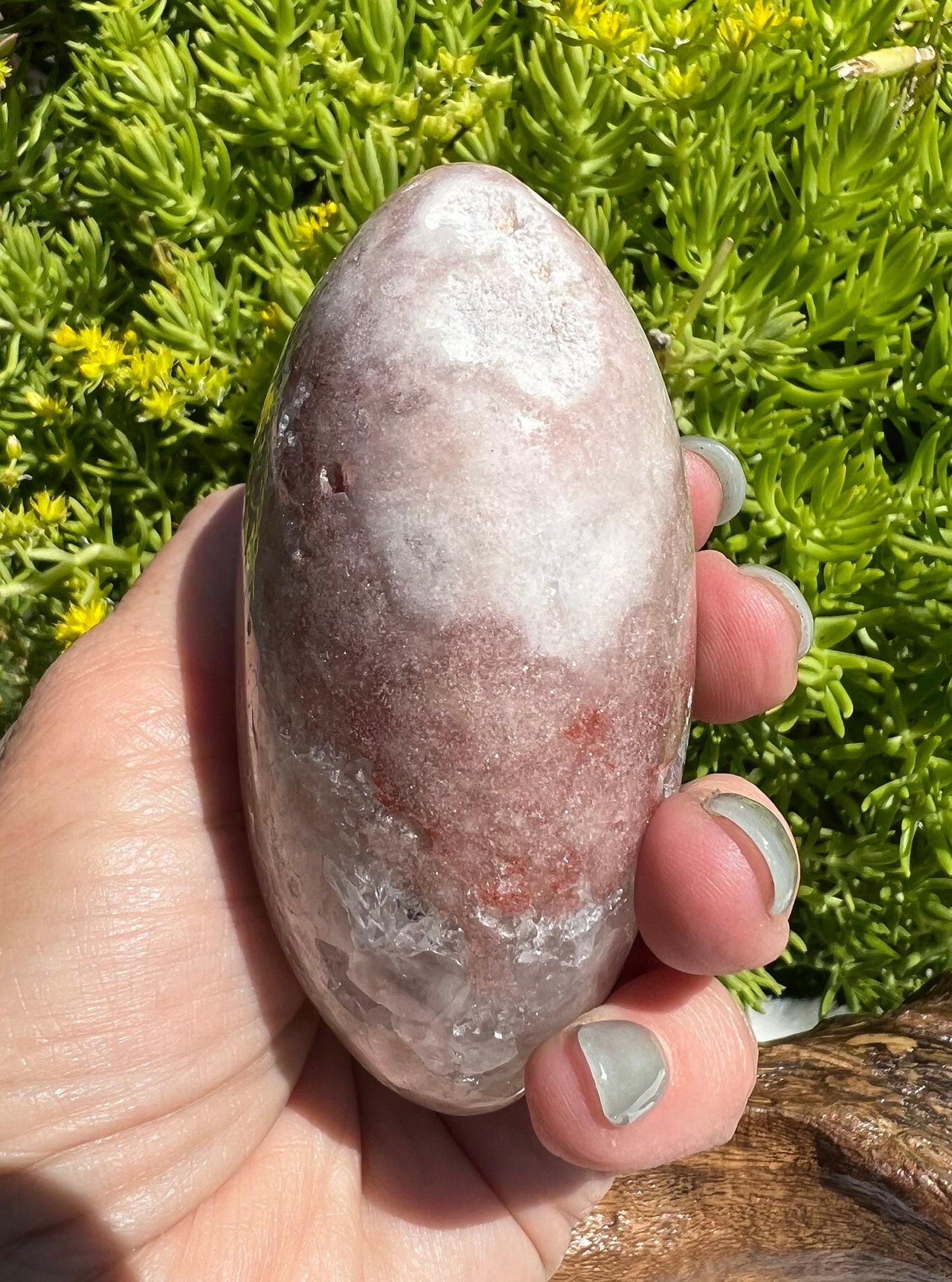 Large Pink Amethyst Palm Stone from Brazil