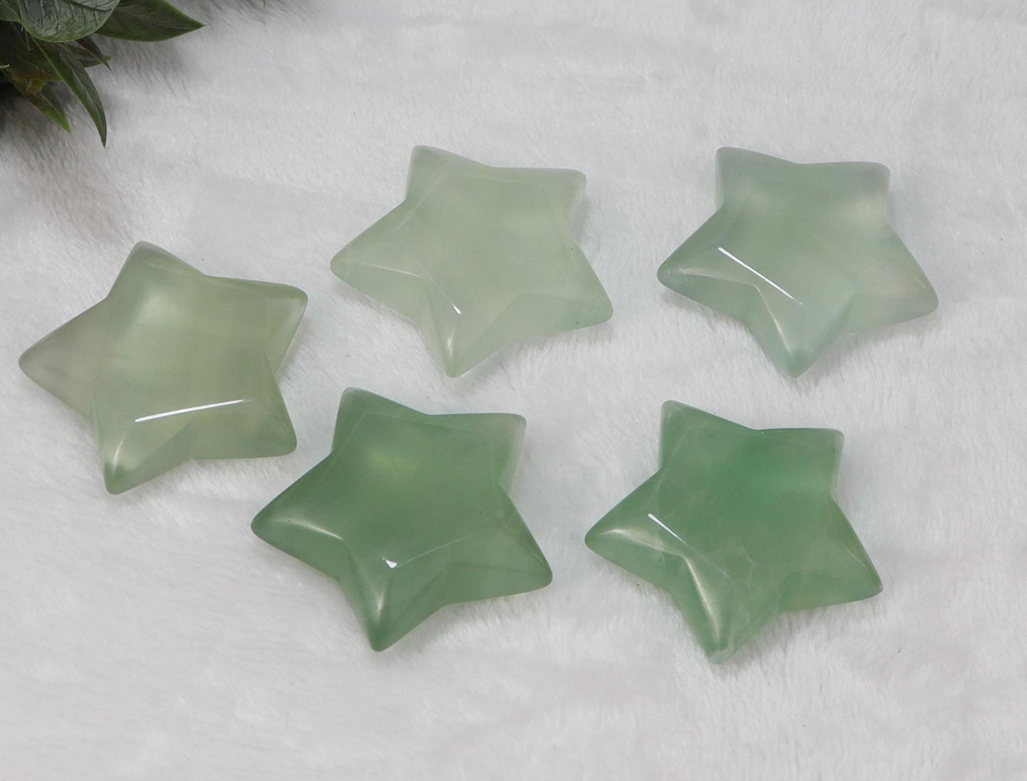 Green Fluorite Crystal Stars