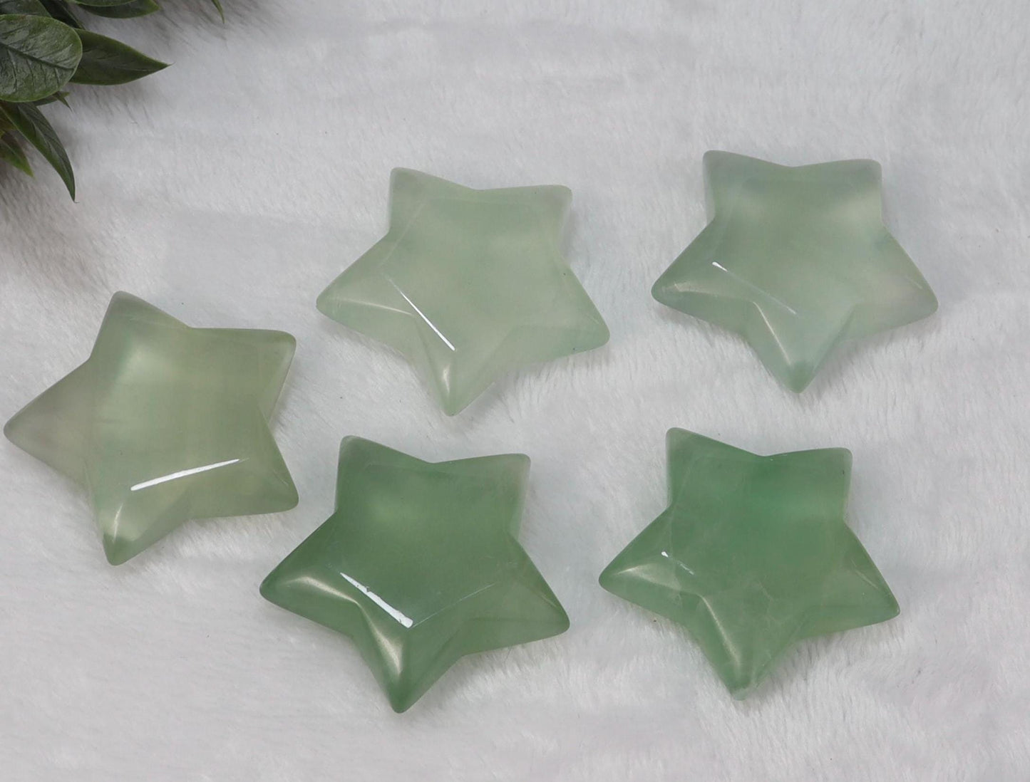 Green Fluorite Crystal Stars
