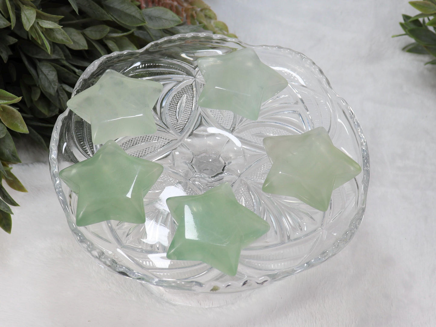 Green Fluorite Crystal Stars