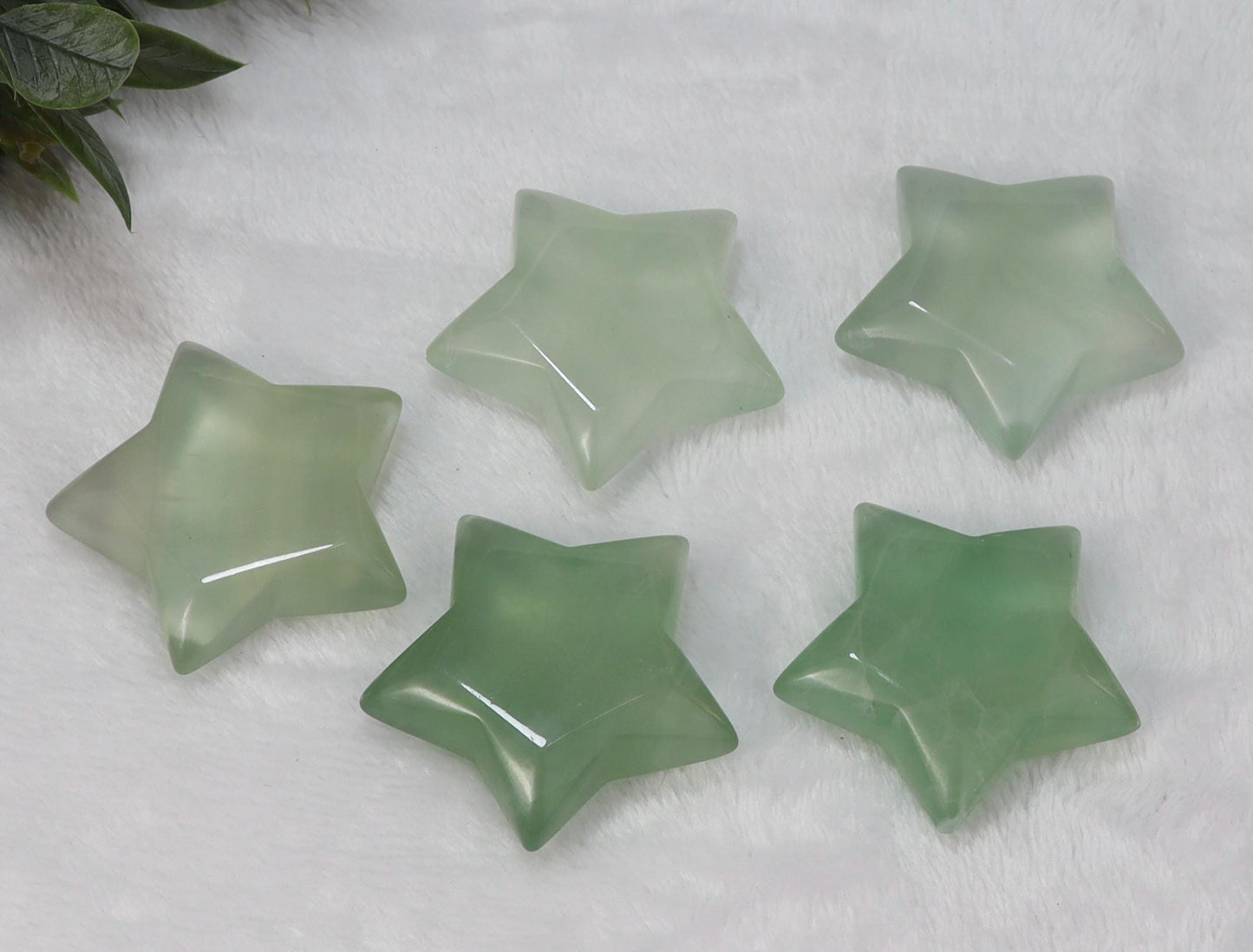 Green Fluorite Crystal Stars