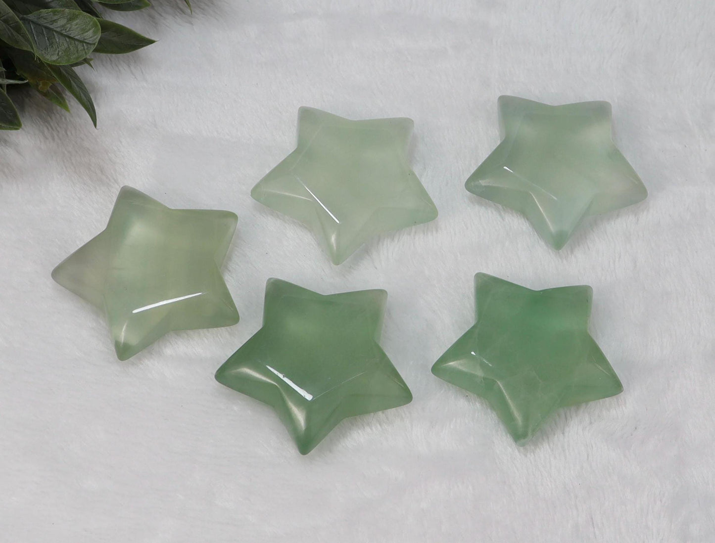 Green Fluorite Crystal Stars