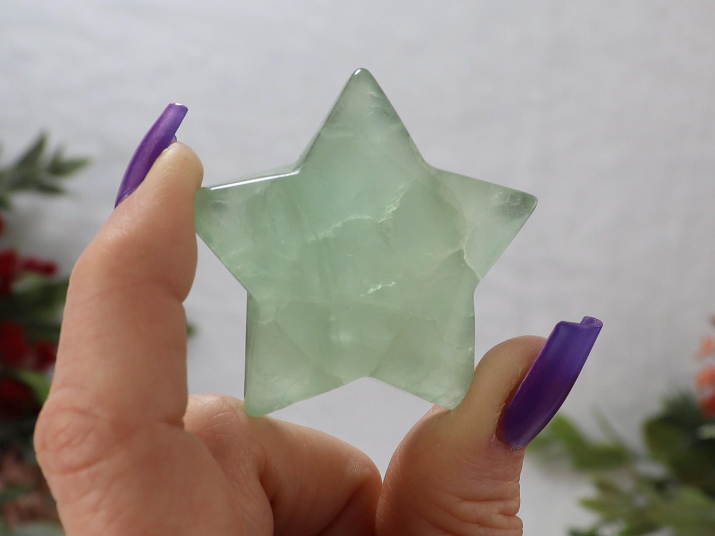 Green Fluorite Crystal Stars
