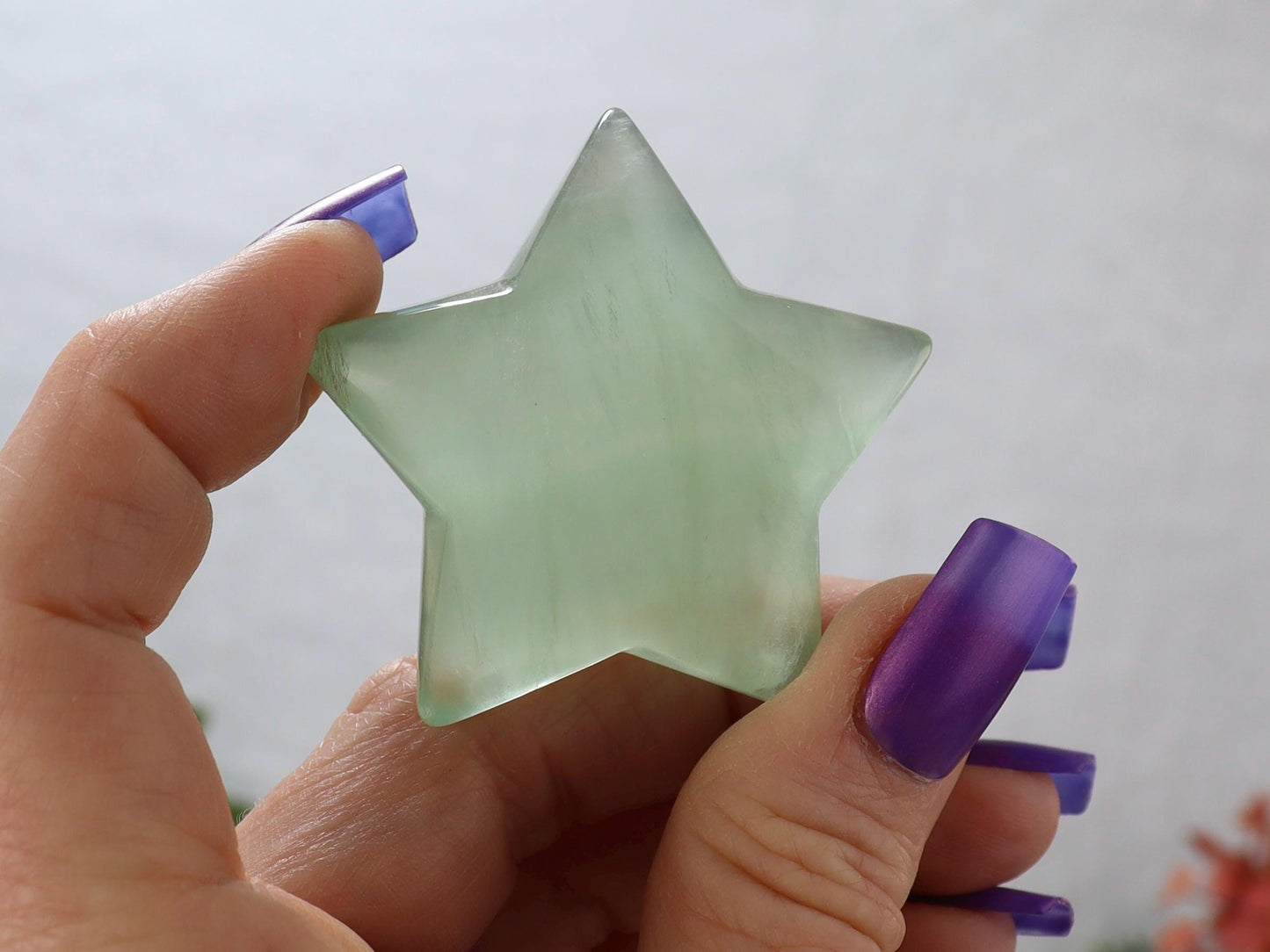 Green Fluorite Crystal Stars