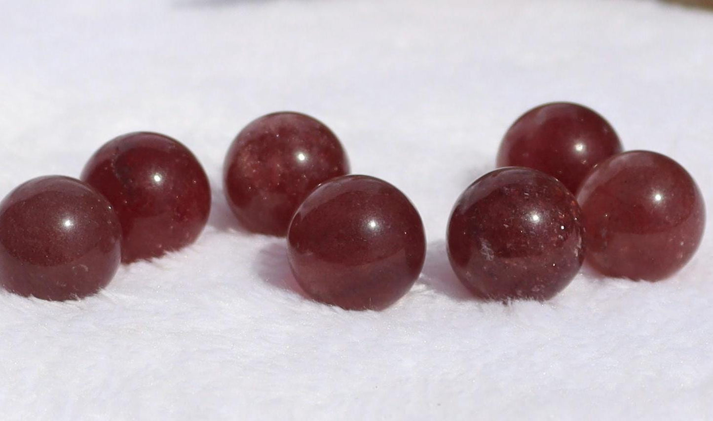 Strawberry Quartz Crystal Mini Spheres