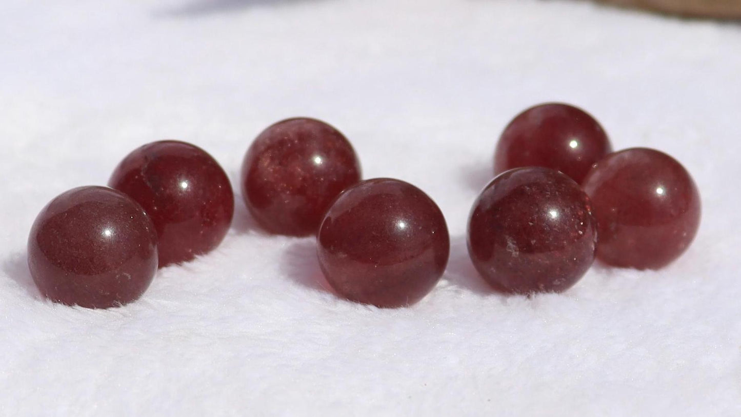 Strawberry Quartz Crystal Mini Spheres