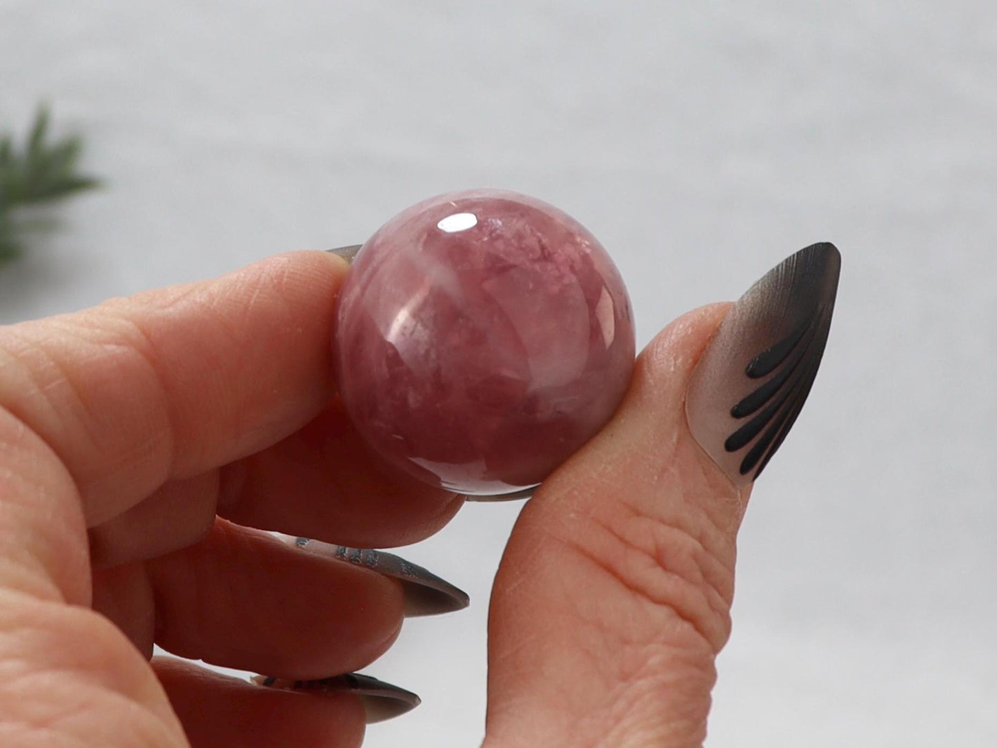 Lavender Rose Quartz Spheres - Purple Rose Quartz