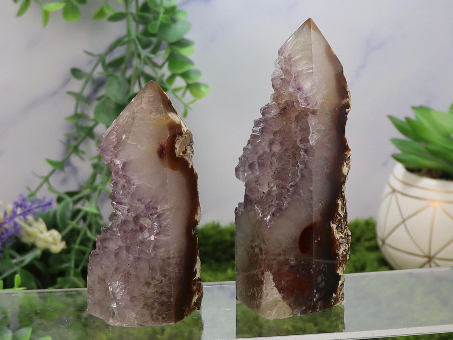 Druzy Amethyst Agate Tower